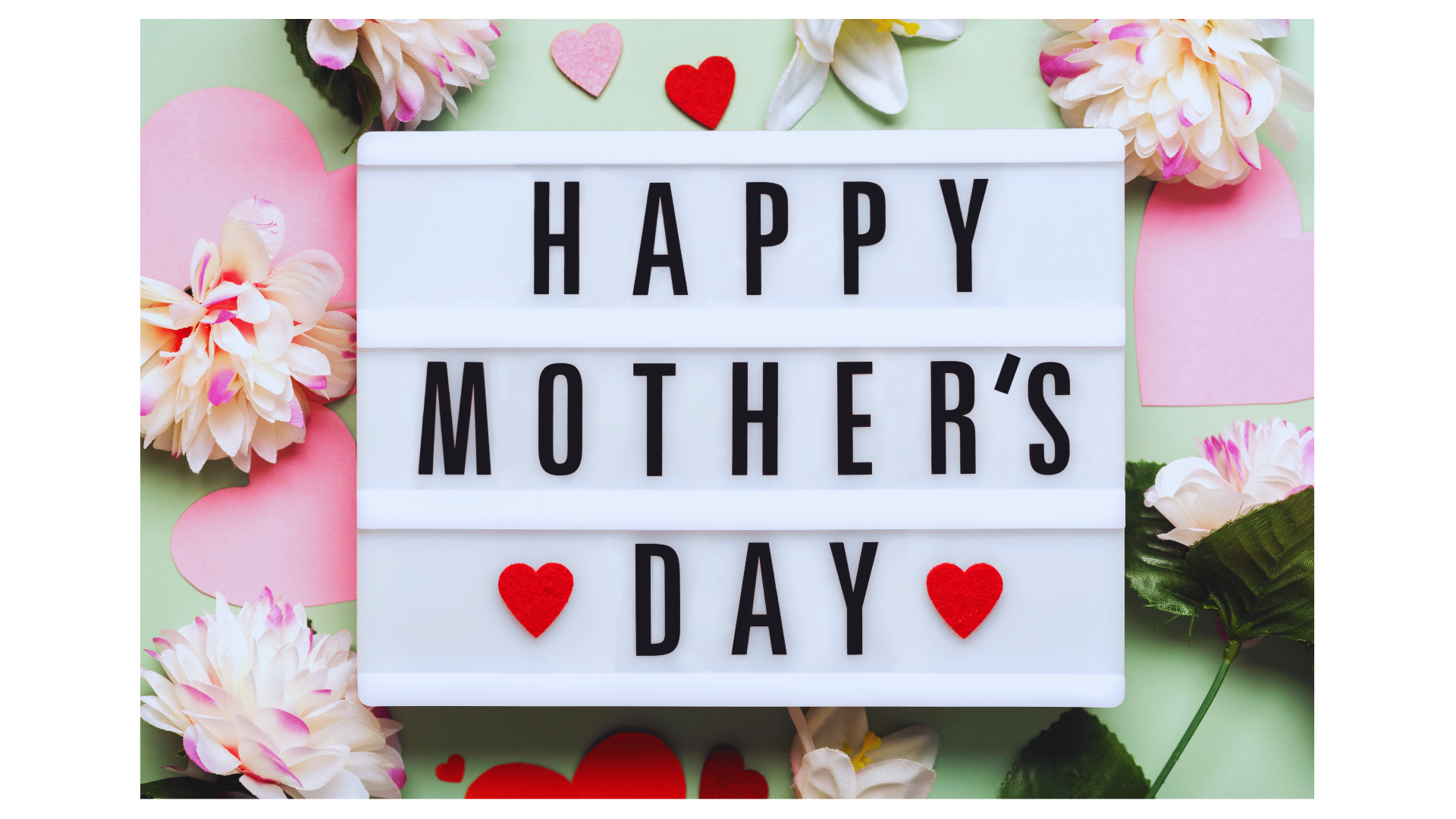 Bouquet of flowers with a sign that reads “Happy Mother’s Day” — symbolizing celebration and gratitude for kūpuna moms.
